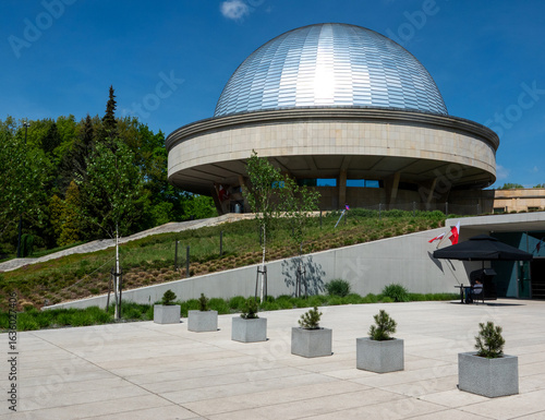 Tableau sur toile Katowice, Poland   05 01 2025:  view of planetarium  in Chorzow, Poland