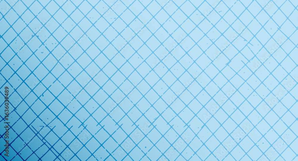 Fototapeta premium A calming light blue gradient background features a prominent diamond grid pattern, offering a simple and clean design element with slight distressing for visual texture