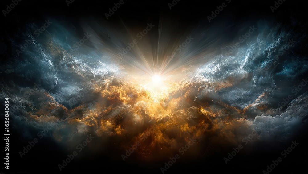 Obraz premium Cosmic Explosion In Outer Space