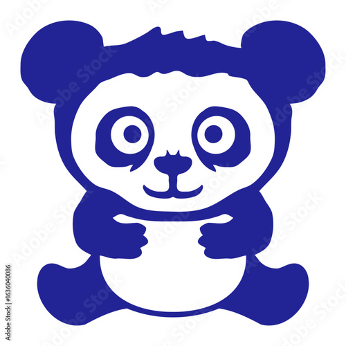 Panda Bear Cute Asian Animal Black White Pattern