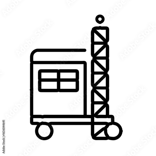 Outline Icon of Construction Hoist Elevator