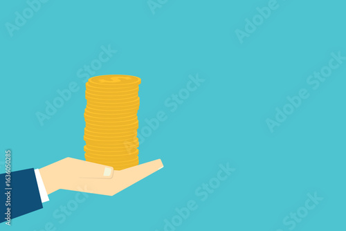 Hand holding money	