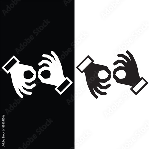 Sign Language Emblem Vector