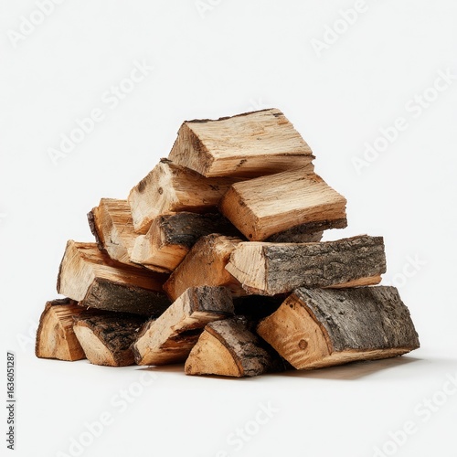 Wallpaper Mural Stack of firewood against white background (3) Torontodigital.ca