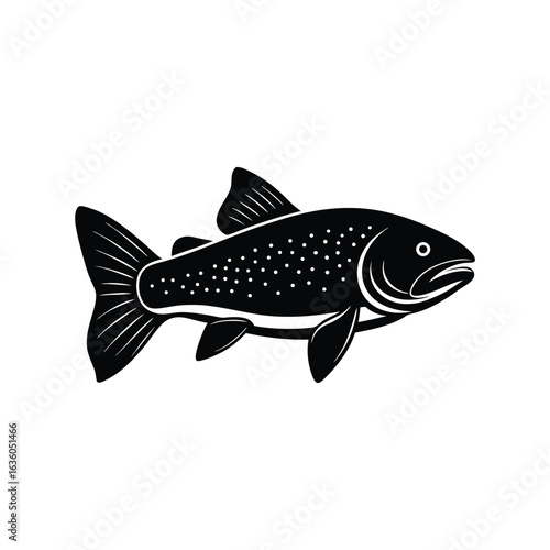  side profile silhouette of a cutthroat trout with .eps