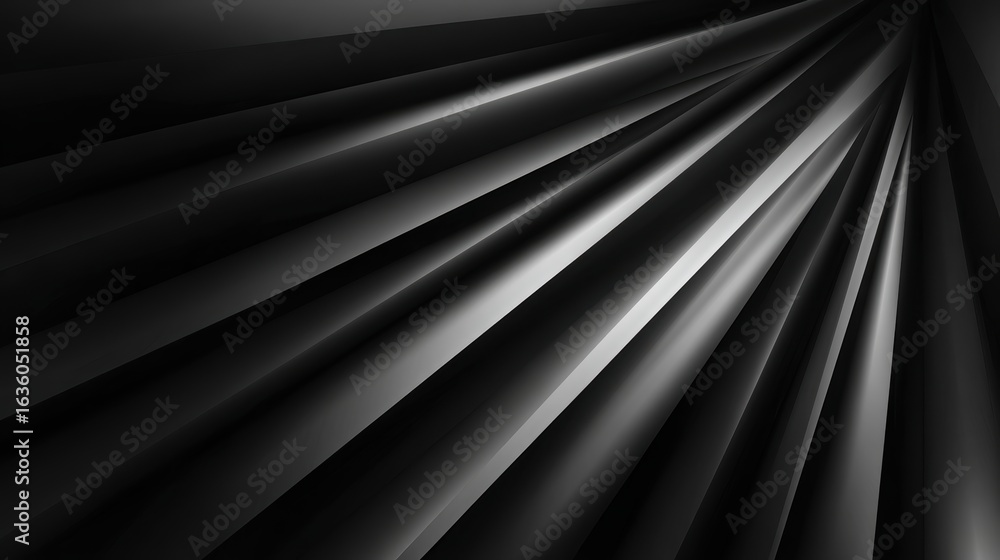 Abstract black and white image showcasing dynamic light and shadow interplay on layered surfaces Abstract black and white image showcasing dynamic light and shadow interplay on layered surfaces