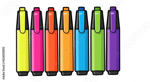Cartoon Colorful Highlighter Pen Set
