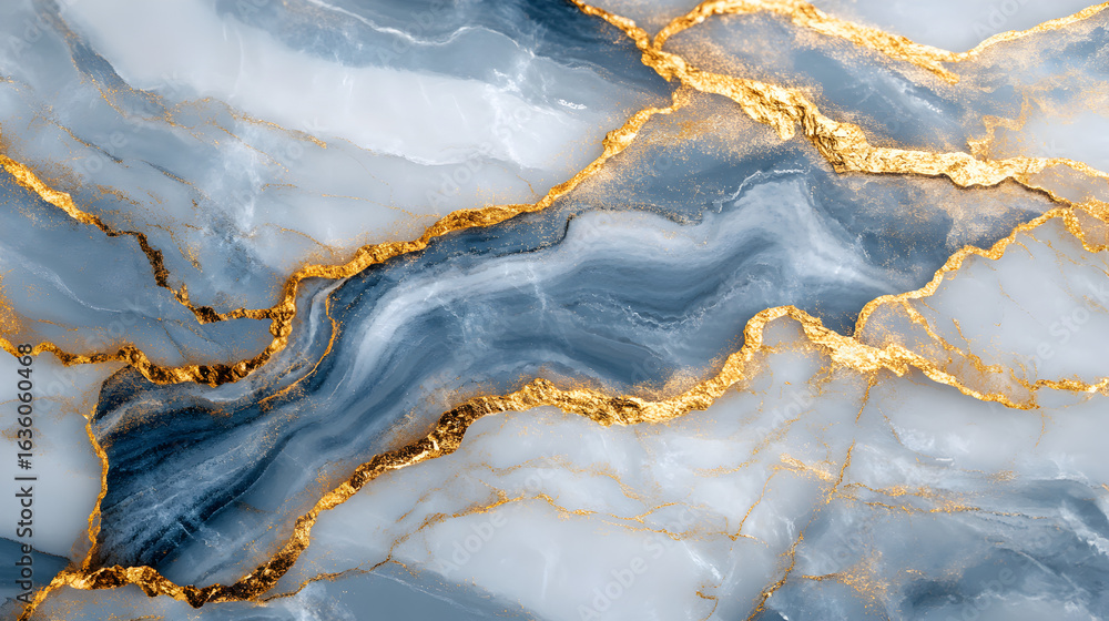 Fototapeta premium Luxurious 4K wallpaper featuring solid marble texture intertwined with rich gold accents, rendered as a high-end 3D illustration perfect for elegant fashion design backgrounds.