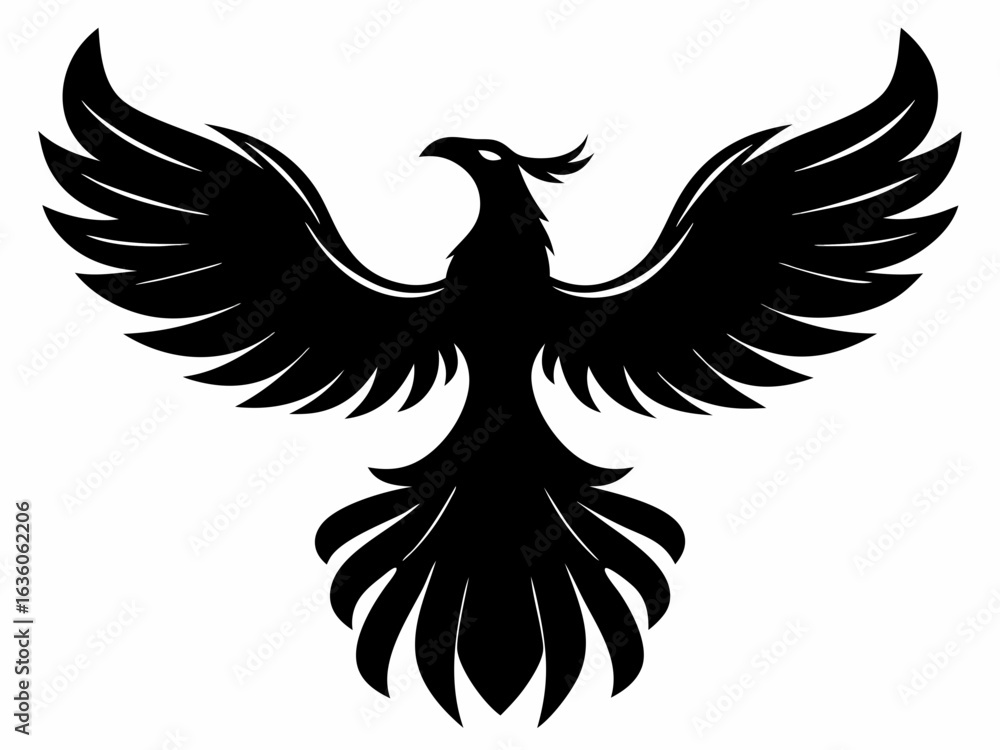 Obraz premium Phoenix Bird Mythical Creature Silhouette