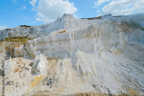 Wall Mural View of the gypsum quarry Rock on the slopes of the quarry.