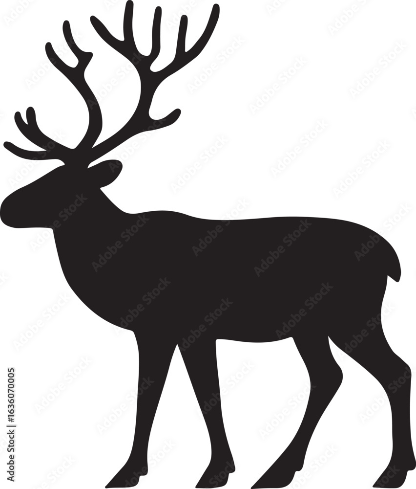Obraz premium Charming reindeer illustration with festive holiday elements
