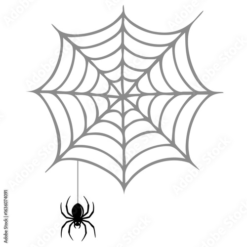 schwarze Witwe Spinne Netz Halloween Icon