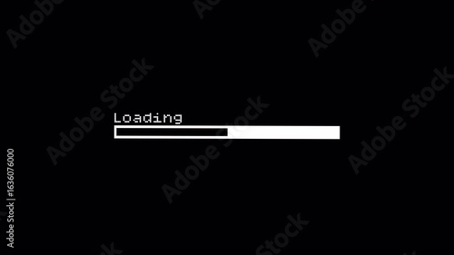 progress bar animation on a transparent background , loading bar animation with alpha channel, 4k Video	
