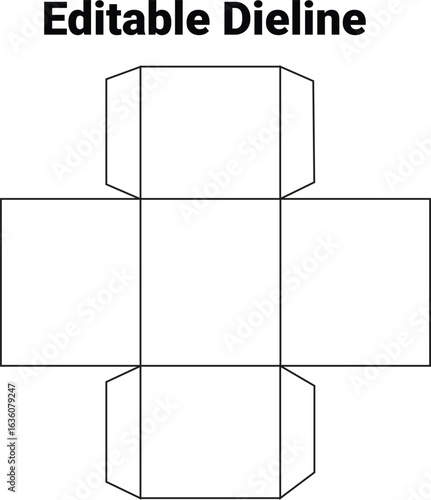 Printable template DIY party favor square box for birthdays, baby showers. Red Gift box template for cute candies small presents