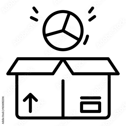 shipment data analysis icon
