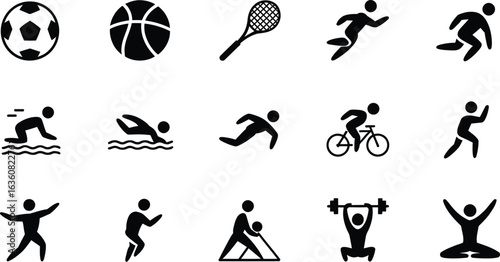  sportsmanship, exercise vector, workout routine, training icon