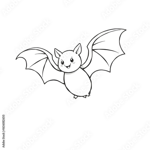 Sweet bat character design for halloween decoration