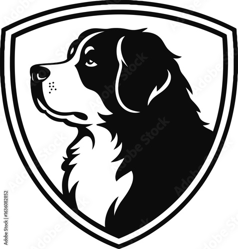 Dog head logo vector silhouette