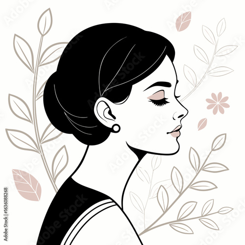 girl with flowers