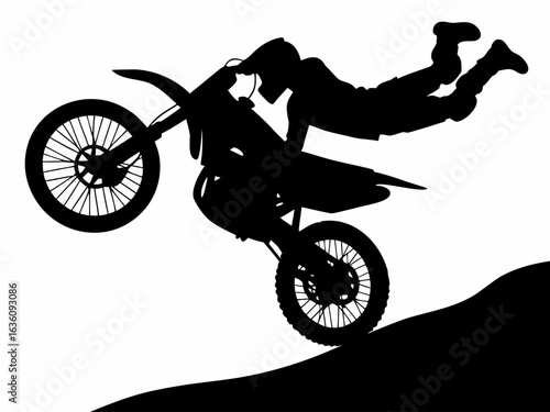 motocross jump silhouette