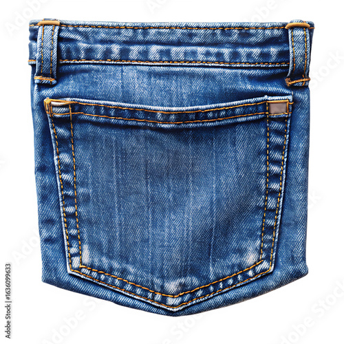 jeans pocket isolated on white background