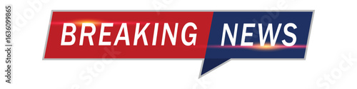 Breaking News Graphic: Bold and dynamic graphic design conveying the immediacy and importance of a breaking news announcement, ideal for use in journalism, media, and communication projects.