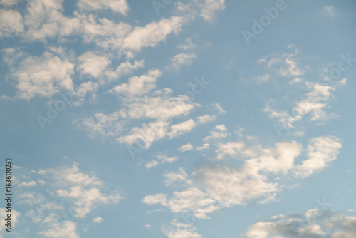 Cloudy sky background. texture of clouds and blue sky. Photo of the real sky