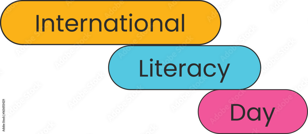 International literacy day, 8th sept international literacy day vector, international literacy day typography International literacy day, 8th sept international literacy day vector, international literacy day typography
