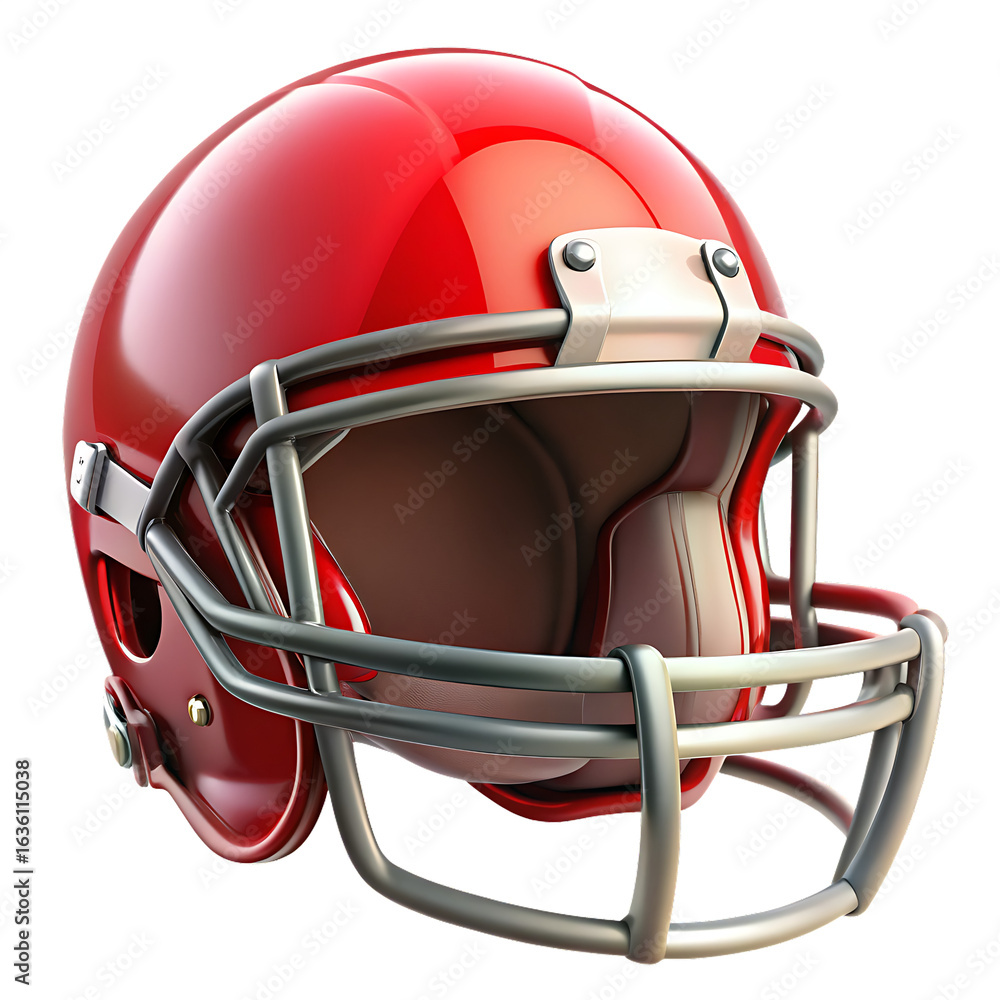 Fototapeta premium cartoon rugby helmet isolated on white background