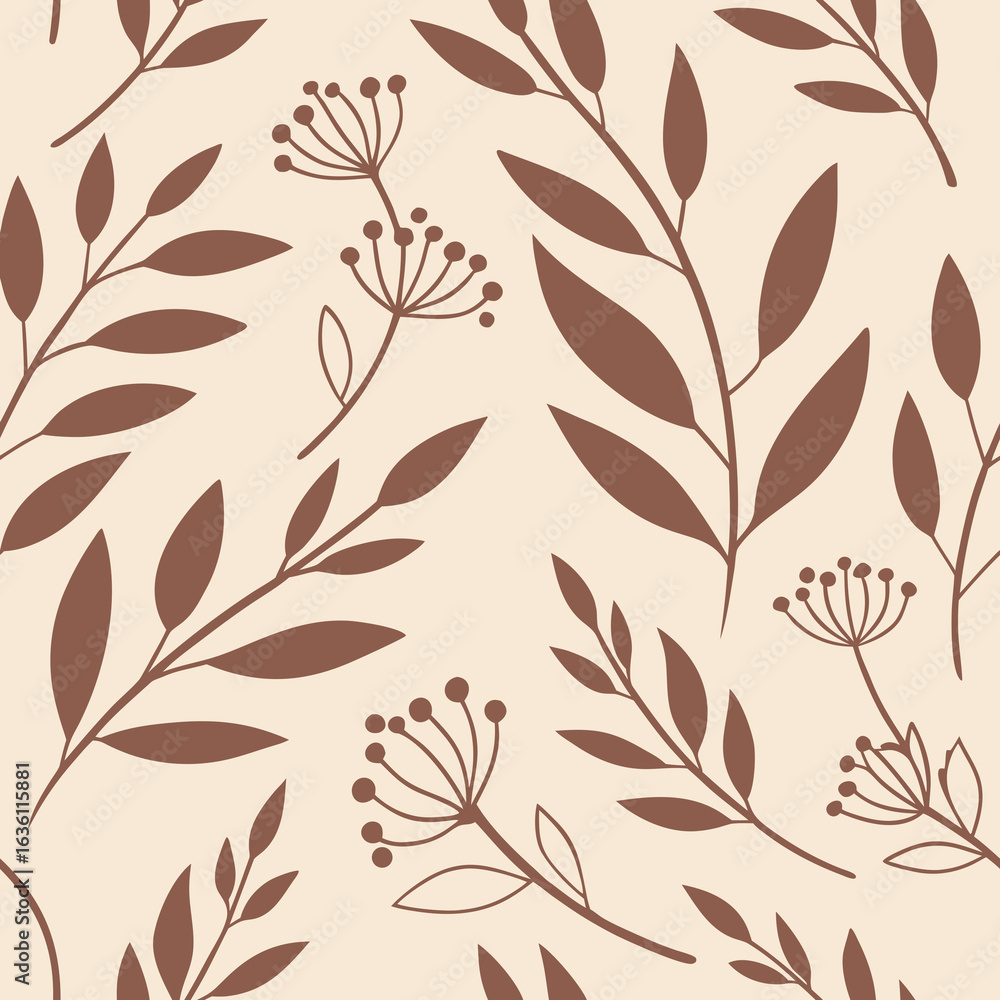 Fototapeta premium seamless pattern with leaves