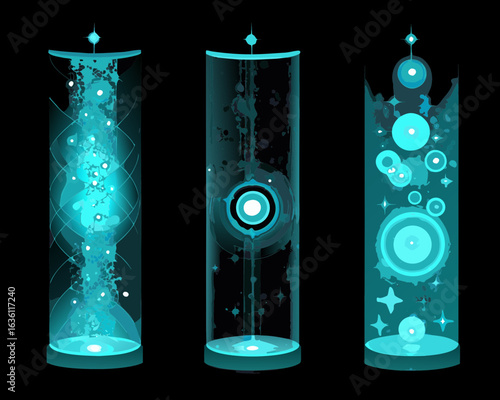 blue glass chandelier