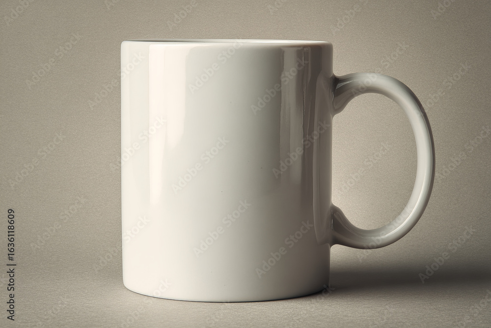 Fototapeta premium white cup on white background