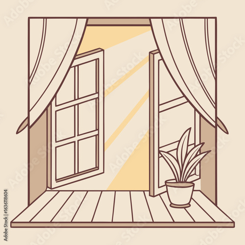 interior of a room showing window