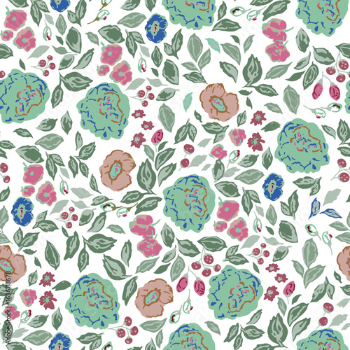art,textile design,small flower leaf,abstract effect, pattern allover repeats seamless,colors, fabric