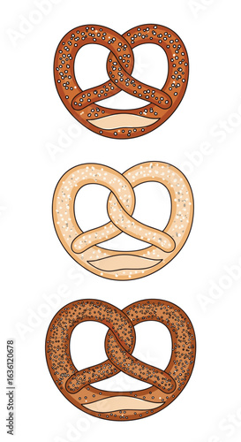 Deliciously baked twisted dough snacks sprinkled with seasonings and salt offering a savory treat