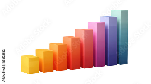 Free Download Gradient bar chart showing growth Transparent background, PNG file - GFXLoad