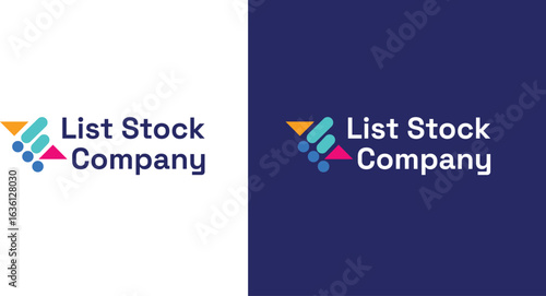 Modern and creative Stock company logo design. with graphic elements symbolizing growth, stability, and market trends.  Logo  is useful for stock trading, investment, and financial companies.