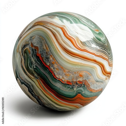 Swirling marble orb