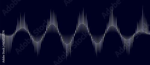 Abstract background with waves. Sound signal waves graphic. Music or Audio waves concept.