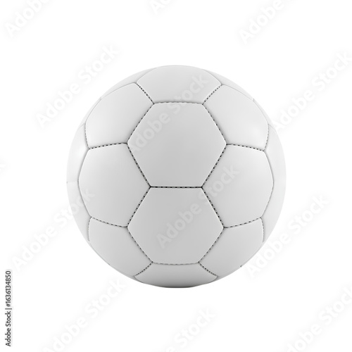 Blank white soccer ball mockup, isolated on transparent png or white background