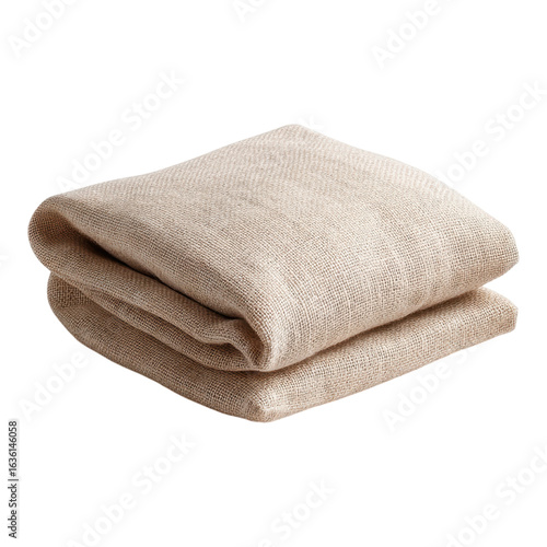 Soft Natural Linen Fabric Folded Neatly for Home Decor Projects