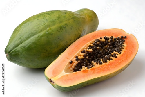 Wallpaper Mural Fresh Green Papaya with Juicy Orange Flesh and Vibrant Black Seeds

 Torontodigital.ca