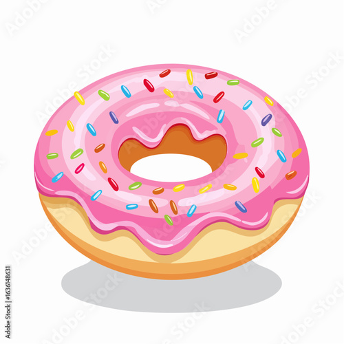 Frischer Donut mit Zuckerglasur
