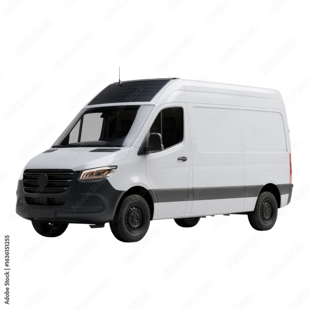 Fototapeta premium Modern Delivery Van with Clean Design and Versatile Functionality