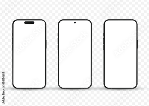 Realistic Smartphone Mockup Vectors similar to iphone mockup illustration
