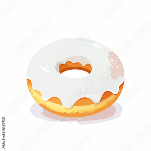 Donut mit weißer Zuckerglasur