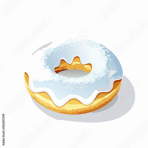 Donut mit weißer Zuckerglasur