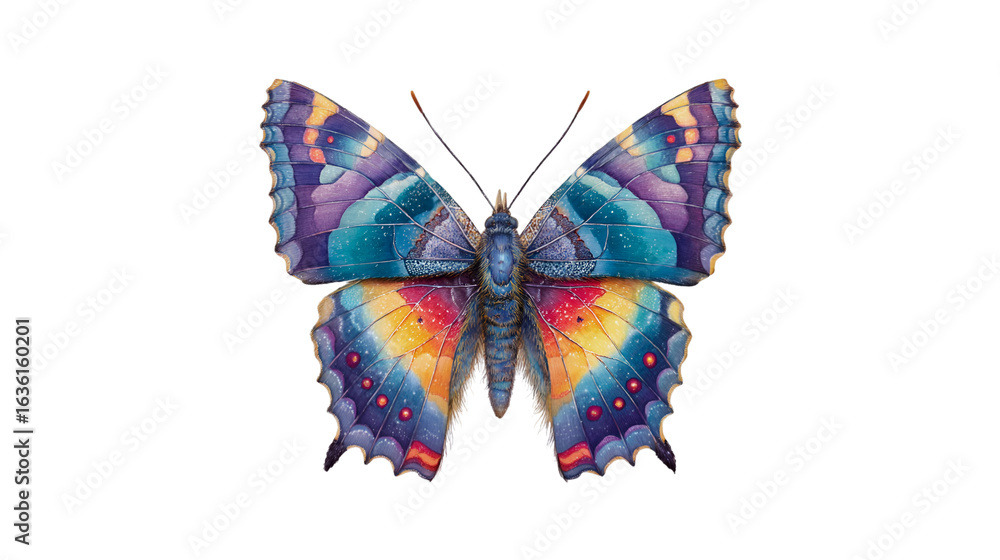 Obraz premium Vibrant Colorful Butterfly Wings Nature Insect Art