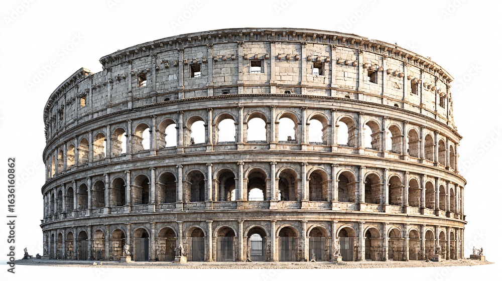 Fototapeta premium Coliseum Isolated Object for Creative Design Projects