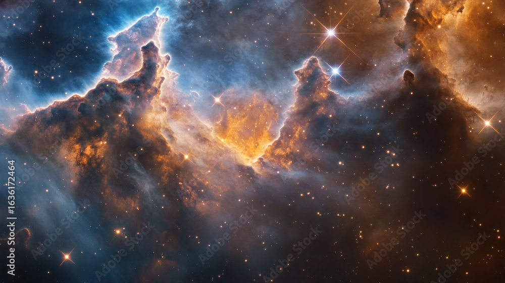 Obraz premium Colorful nebulae in the vastness of space.